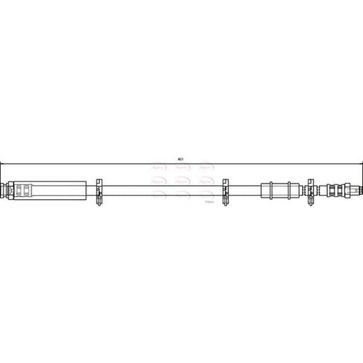 Apec Brake Hydraulic Hose Line Front fits Citroën C25 1981-1994 1.8 2.0 2.5