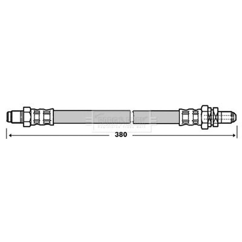 Borg & Beck Brake Hydraulic Hose Line Rear Right BBH7326