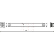 Apec Brake Hydraulic Hose Line Rear fits Renault Espace 2002-2015