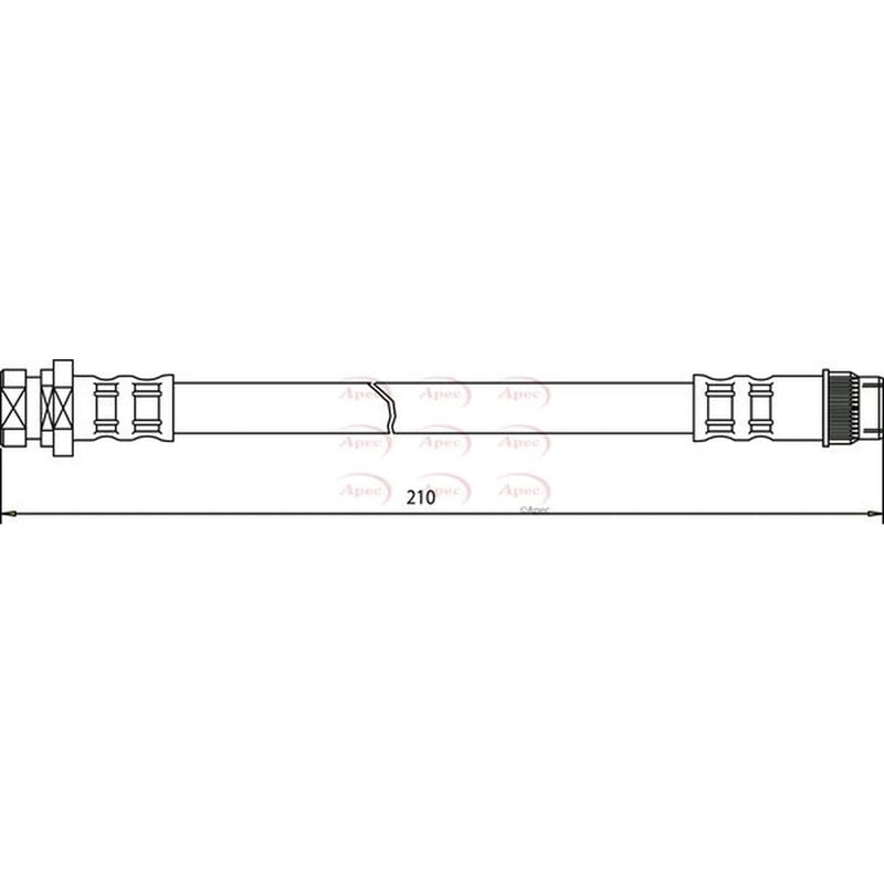 Apec Brake Hydraulic Hose Line inner HOS3469
