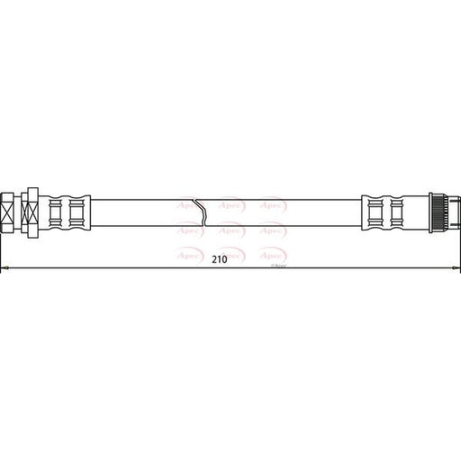Apec Brake Hydraulic Hose Line Rear fits Renault Espace 2002-2015