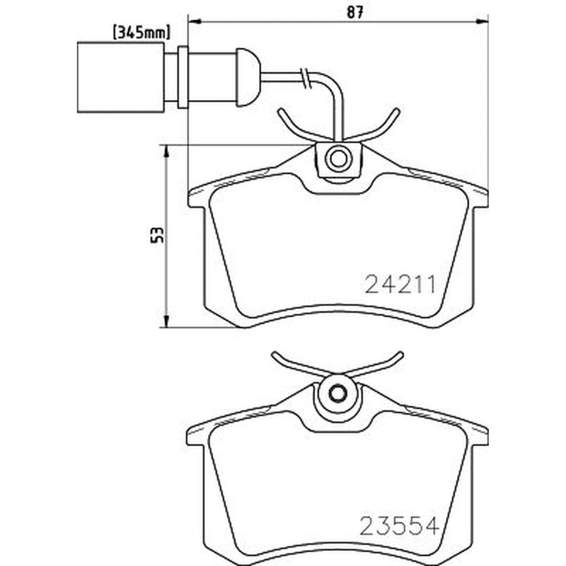 Mintex Rear Brake Pad Set fits Audi A4 B5 2000-2001