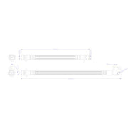 Juratek Brake Hydraulic Hose Line Rear Left fits Honda Civic IX 2012-2016
