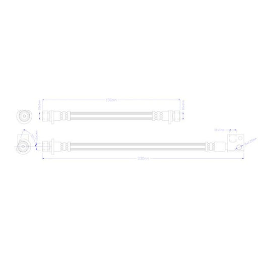 Juratek Brake Hydraulic Hose Line Rear Left fits Honda Civic IX 2012-2016