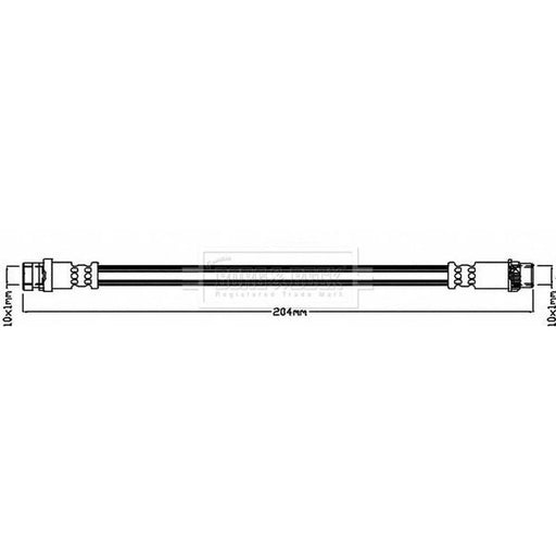 Borg & Beck Brake Hydraulic Hose Line inner BBH8543