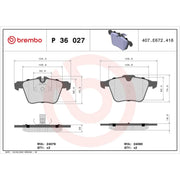 Brembo 4 x Front Brake Pad Set P36027