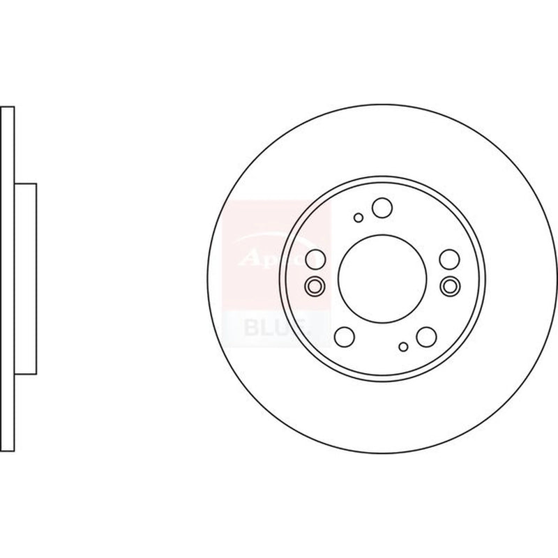 Apec 2 x Solid Rear Brake Discs SDK6753-x2