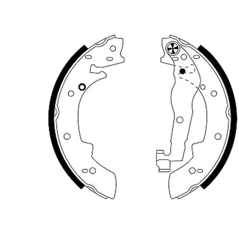 Mintex Brake Shoe Set Axle Kit fits Peugeot 304 1969-1979 1.3 1.4