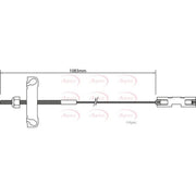 Apec Handbrake Cable Centre fits Ford Transit 2000-2006 2.3 2.4