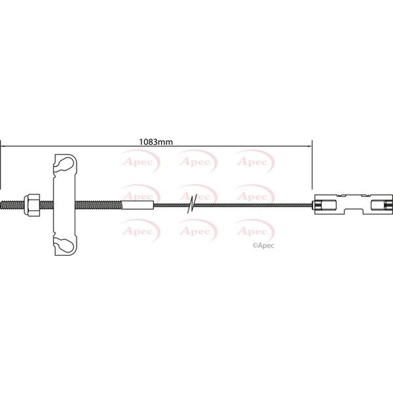 Apec Handbrake Cable Centre fits Ford Transit 2000-2006 2.3 2.4