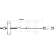 Apec Handbrake Cable Front CAB1182
