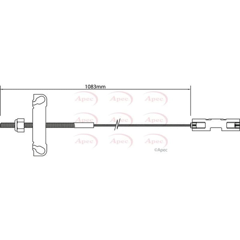 Apec Handbrake Cable Front CAB1182