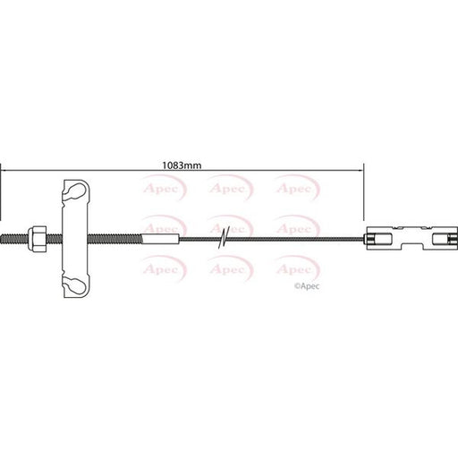 Apec Handbrake Cable Centre fits Ford Transit 2000-2006 2.3 2.4
