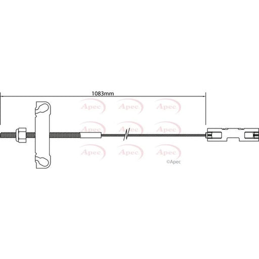 Apec Handbrake Cable Front CAB1182