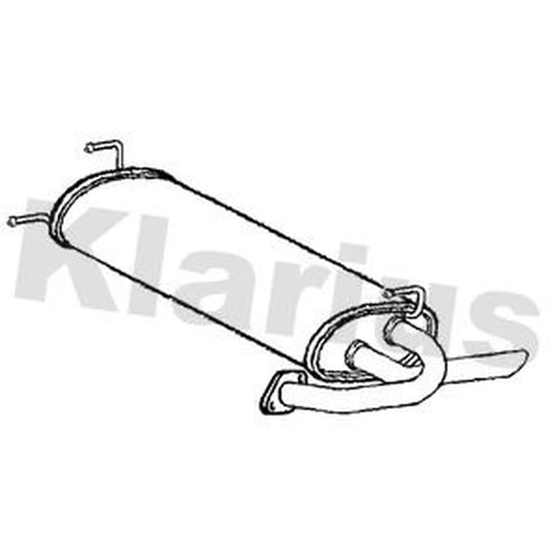 Klarius Box With Tail Pipe Rear fits Nissan Juke 2010-2019 1.6