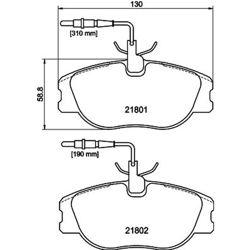 Mintex Front Brake Pad Set fits Citroën Dispatch I 1995-2006 1.6 1.9 2.0