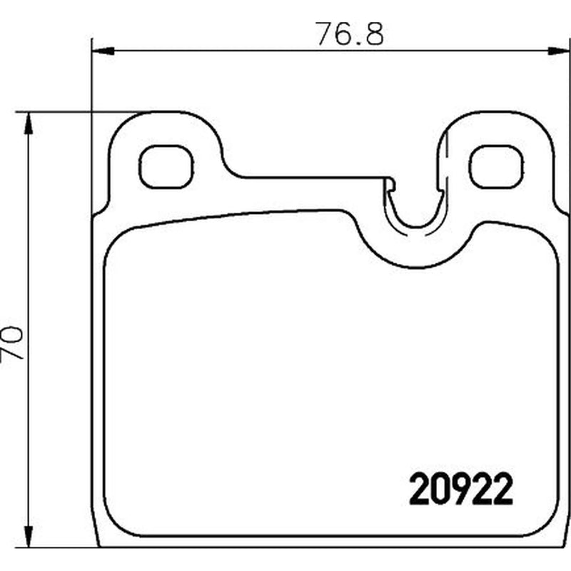 Mintex Front Brake Pad Set fits Porsche 911 1969-1989 2.2 2.7 3.0 3.2