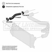 First Line Intercooler Turbo Charge Air Hose fits Mercedes-Benz Sprinter 3-T