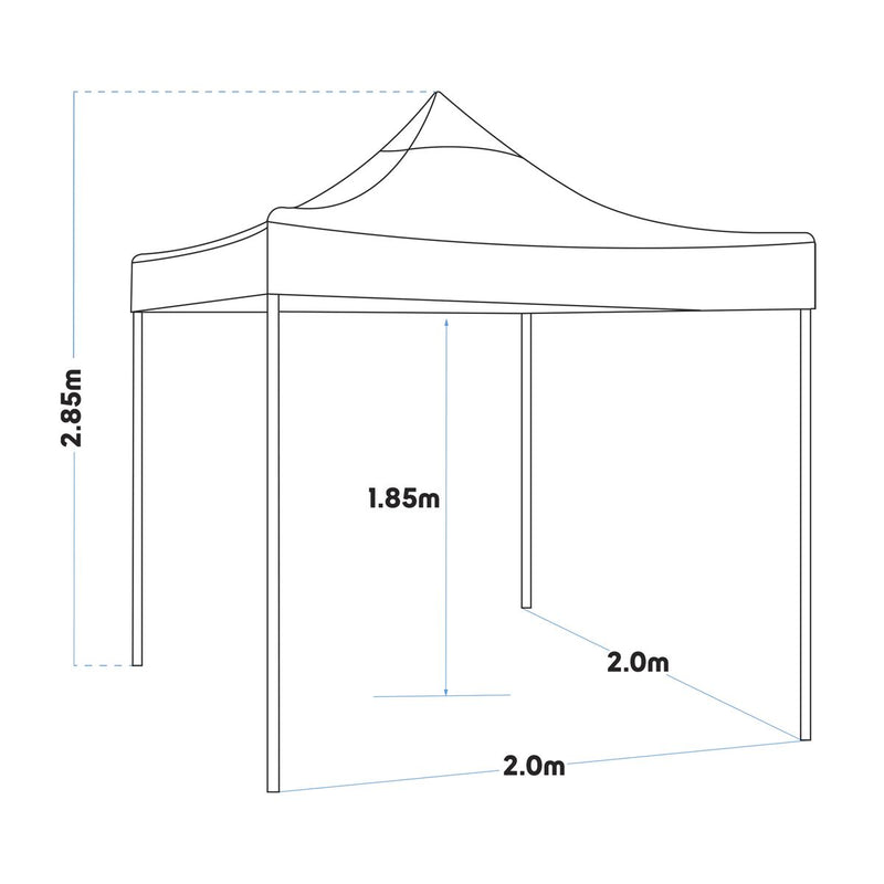 Dellonda 2x2m Pop-Up Gazebo Heavy Duty with Carry Bag - Dark Green Dellonda - Dynamic Drive