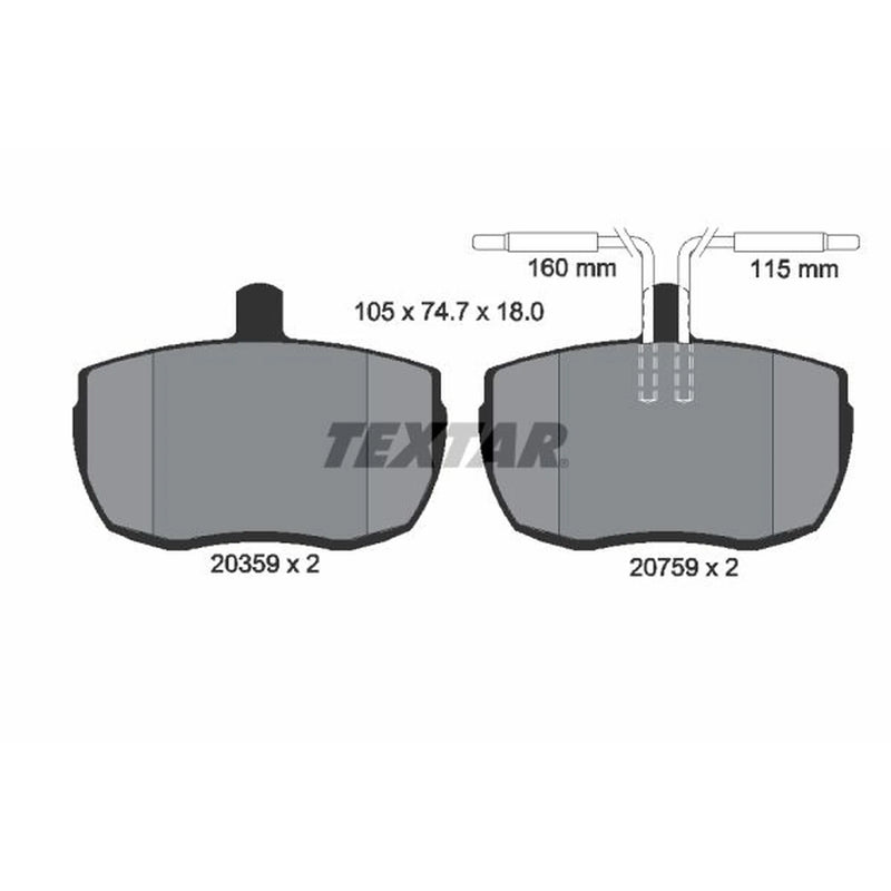 Textar Front Brake Pad Set 2035907