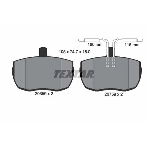 Textar Front Brake Pad Set 2035907