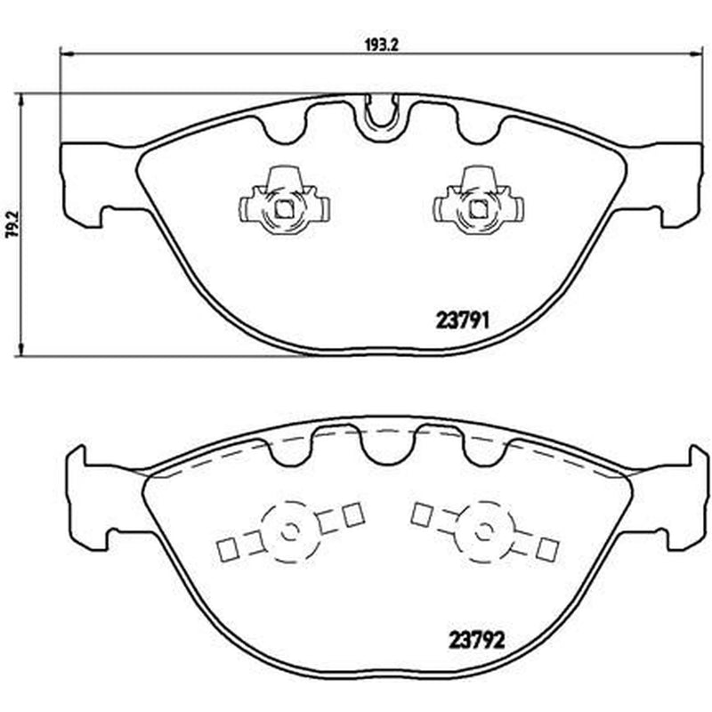 Brembo 4 x Front Brake Pad Set fits BMW 5 2004-2010