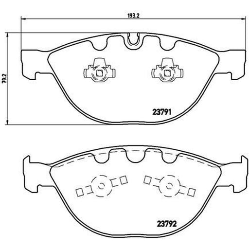 Brembo 4 x Front Brake Pad Set fits BMW 5 2004-2010