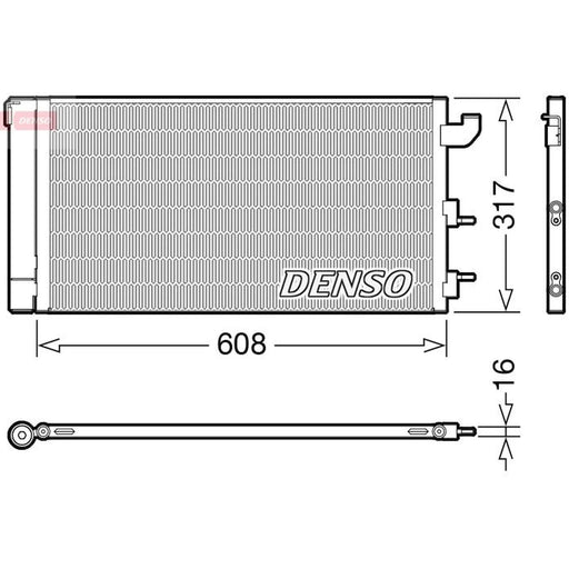 Denso Air Conditioning Condenser fits Fiat Panda 2003-2004 1.1 1.2