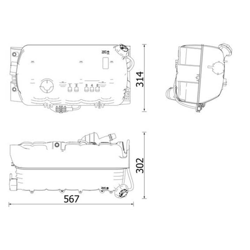 Mahle Coolant Expansion Tank fits Man Tgs I 2006-2021