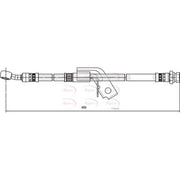 Apec Brake Hydraulic Hose Line Rear Right fits Hyundai Getz 2002-2010
