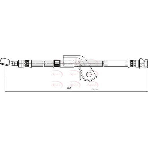 Apec Brake Hydraulic Hose Line Rear Right HOS4141