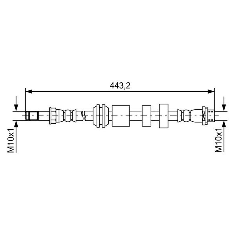 Bosch Brake Hydraulic Hose Line Front fits Volvo V40 2012-2019