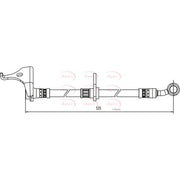 Apec Brake Hydraulic Hose Line Front Right fits Honda Insight 2009-2013 1.3
