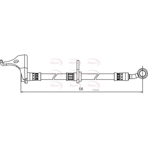 Apec Brake Hydraulic Hose Line Front Right fits Honda Insight 2009-2013 1.3