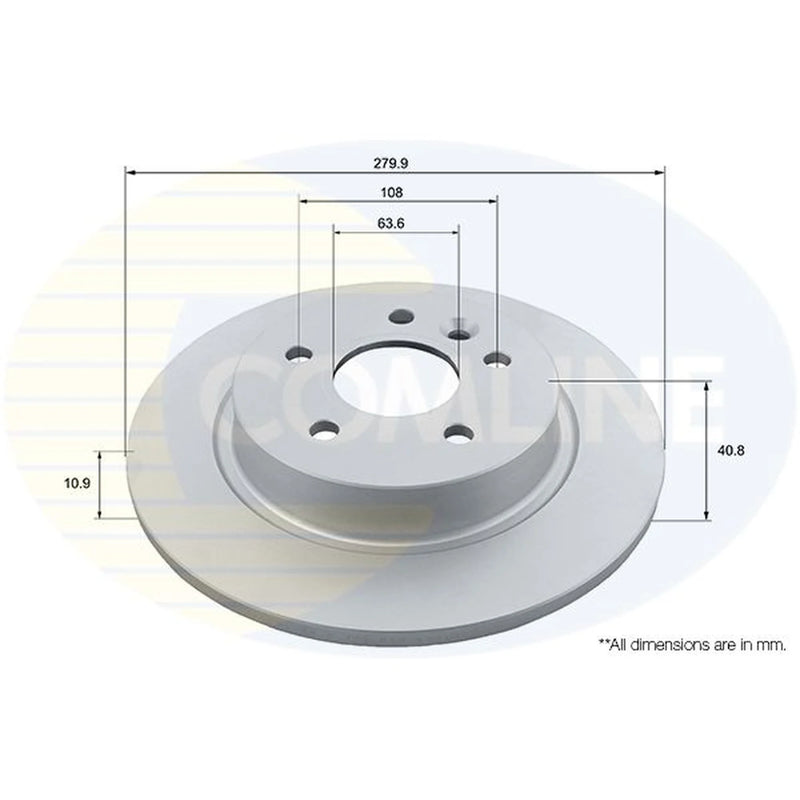Comline Front & Rear Brake Discs & Pads fits Volvo V40 2013-2019
