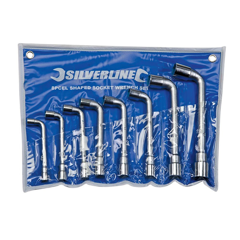 Silverline L-Shaped Socket Wrench Set 8pce 8 - 19mm 755060 Silverline  - Dynamic Drive