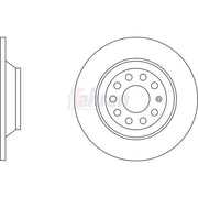 Fahren 2 x Solid Rear Brake Discs FBD6403