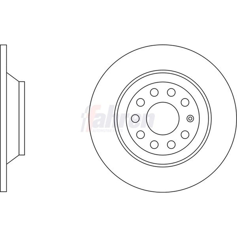 Fahren 2 x Solid Rear Brake Discs FBD6403