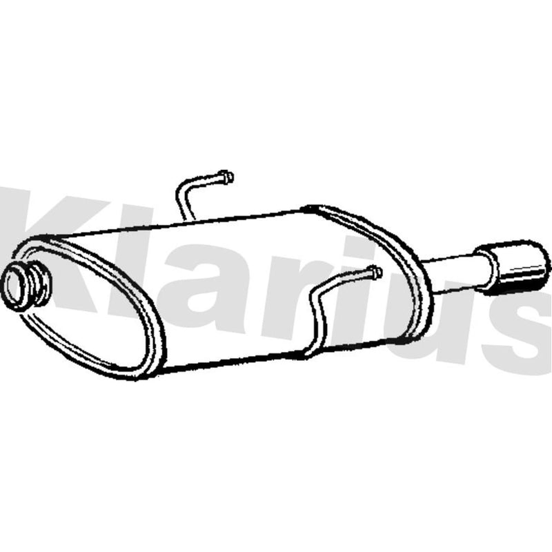 Klarius Box With Tail Pipe Rear fits Peugeot 406 2000-2004 2.2
