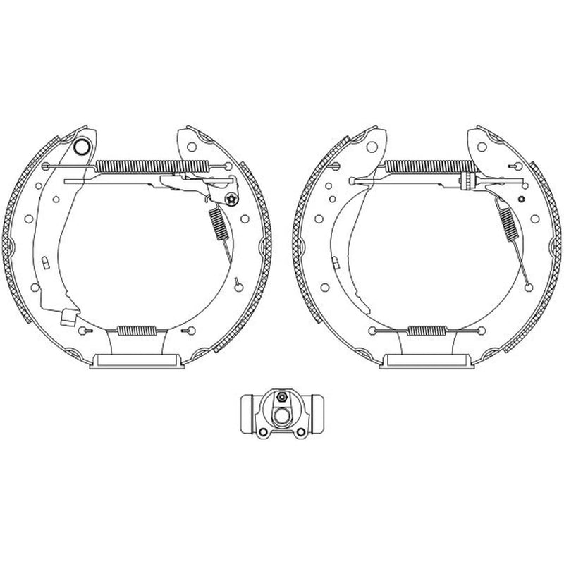 Mintex Brake Shoe Set Axle Kit fits Renault Espace 1996-2002 1.9 2.0 2.2