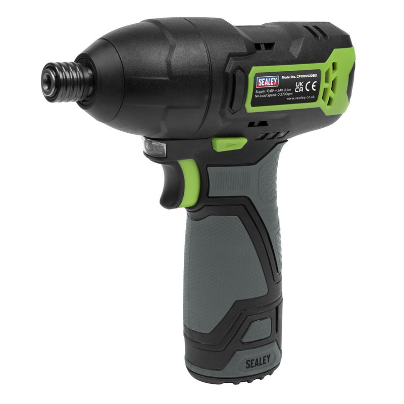 Sealey Cordless Impact Driver 1/4"Hex Drive 10.8V 2Ah SV10.8 Series CP108VCID Sealey - Dynamic Drive