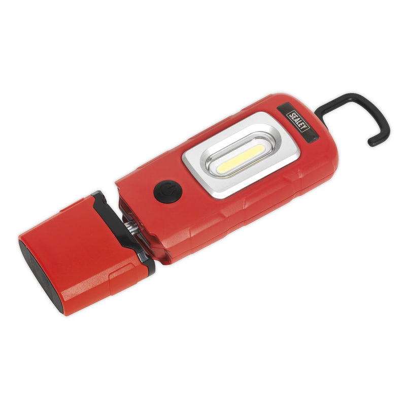 Sealey Rechargeable 360 Inspection Light 3W COB & 1W SMD LED Red Lithium-Polymer Sealey - Dynamic Drive