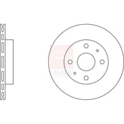 Apec Front Brake Vented Discs & Pads fits Daihatsu Charade VI 2003 on 1.0