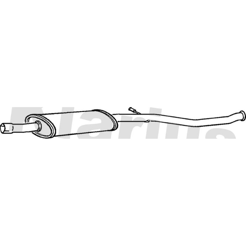 Klarius Box With Centre Pipe Centre fits Peugeot 206 1999-2000 2.0