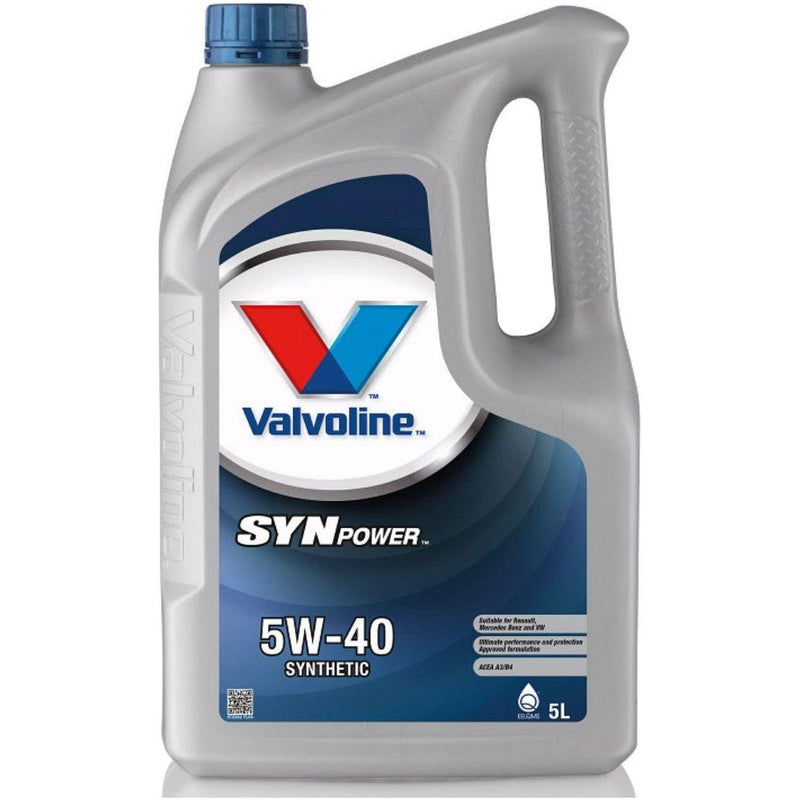 Valvoline SynPower 5W-40 5W40 Fully Synthetic Engine Oil - 5 Litres 5L Valvoline - Dynamic Drive