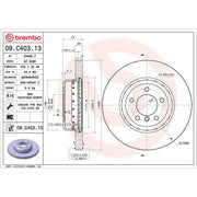 Brembo Front Brake Aluminium Brake Disc Hub Discs & Pads fits BMW 1 2007-2013