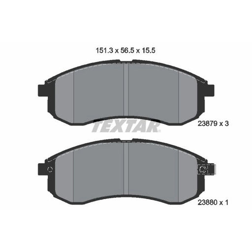 Textar Front Brake Pad Set 2387902