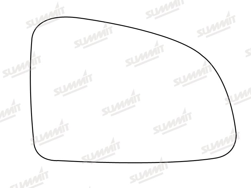 Summit Stick-On Standard Mirror Glass fits Vauxhall Meriva 03 on RHS Summit - Bars 4 Cars