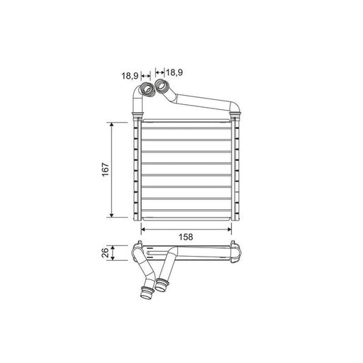 Valeo Heater Matrix Core Heat Exchanger 811633