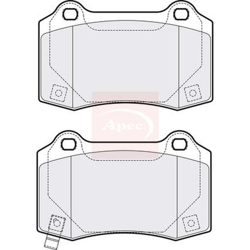 Apec Rear Brake Pad Set fits Chrysler 300C 2004-2012 3.0 3.5 5.7